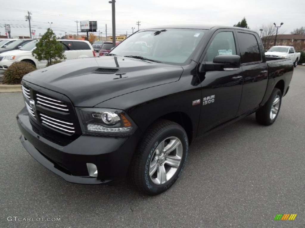 Black 2013 Ram 1500 Sport Crew Cab 4x4 Exterior Photo #73996698