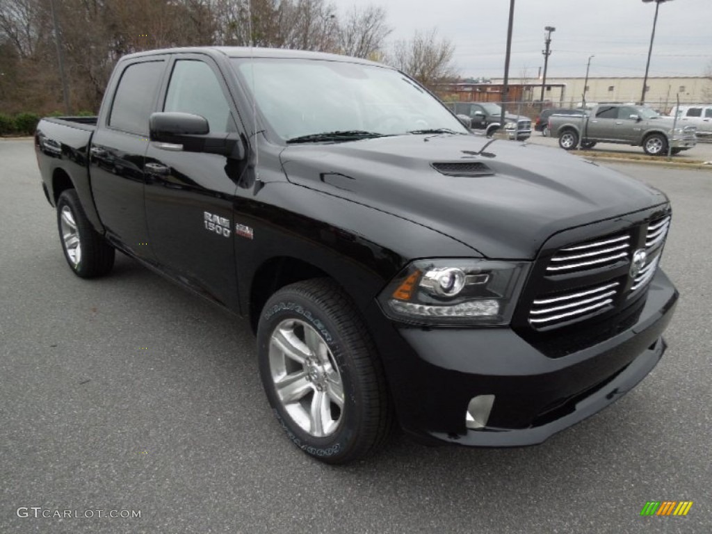 Black 2013 Ram 1500 Sport Crew Cab 4x4 Exterior Photo #73996722