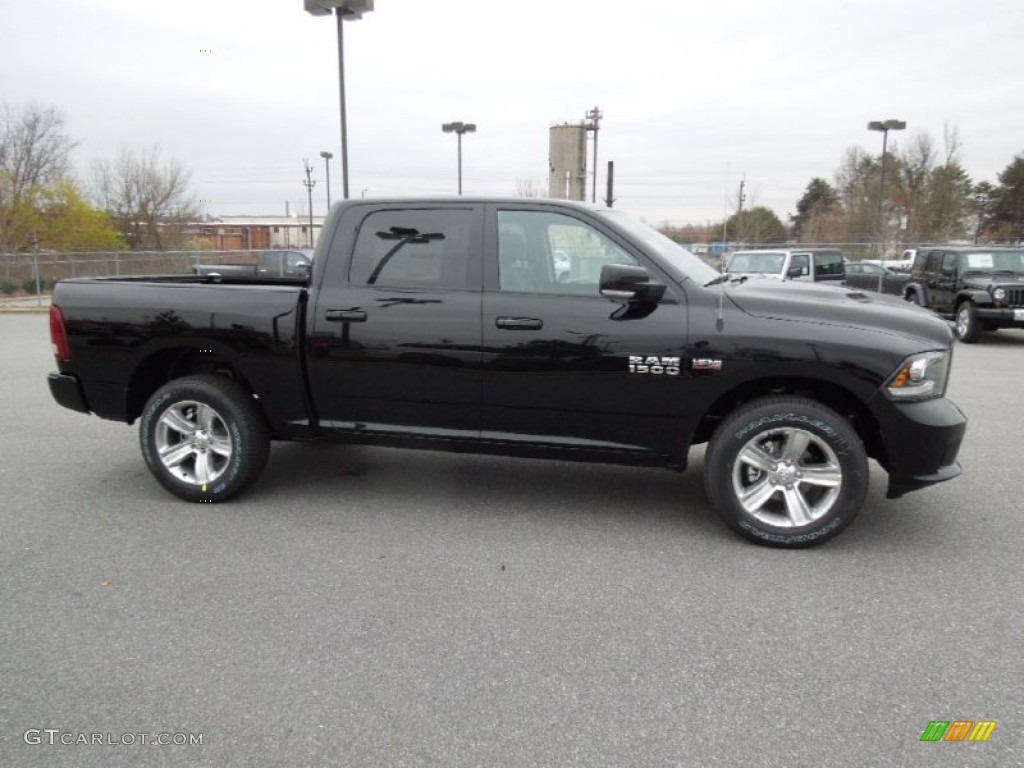 Black 2013 Ram 1500 Sport Crew Cab 4x4 Exterior Photo #73996738