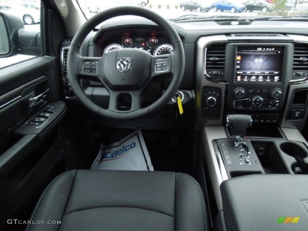 2013 Ram 1500 Sport Crew Cab 4x4 Black Dashboard Photo #73997121