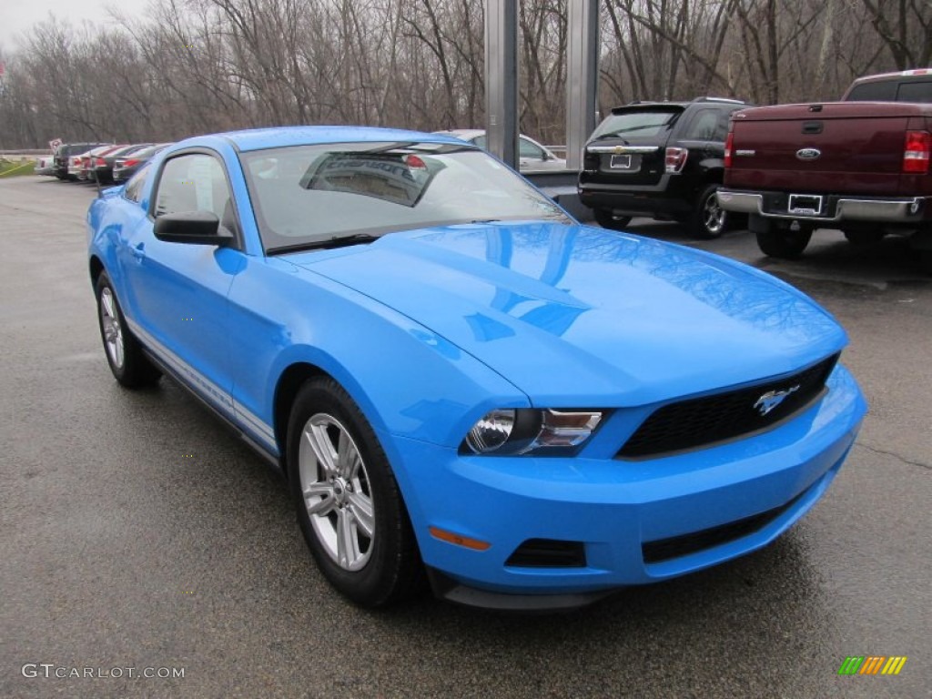 Grabber Blue 2012 Ford Mustang V6 Coupe Exterior Photo #73997291