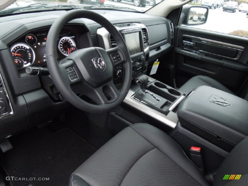 Black Interior 2013 Ram 1500 Sport Crew Cab 4x4 Photo #73997350