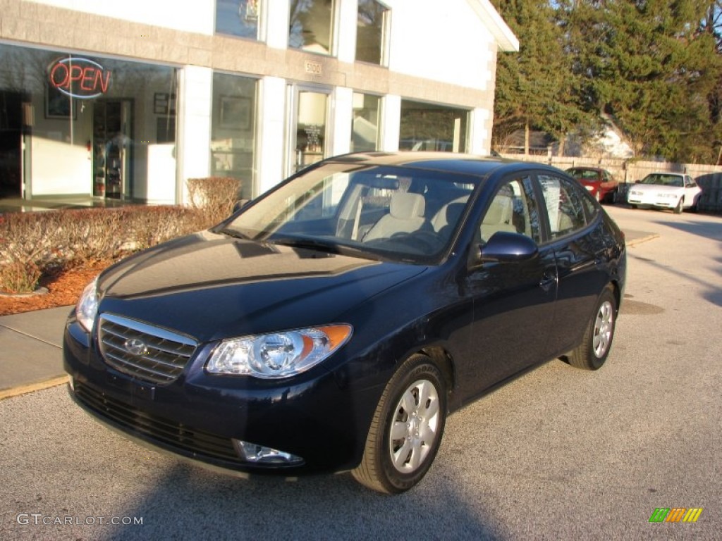 2009 Elantra SE Sedan - Regatta Blue / Gray photo #1