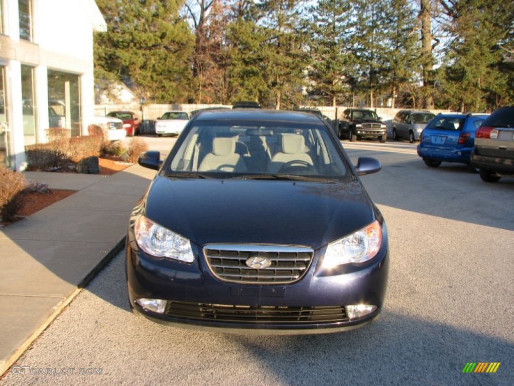 2009 Elantra SE Sedan - Regatta Blue / Gray photo #2