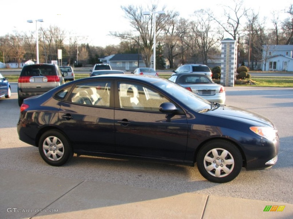 2009 Elantra SE Sedan - Regatta Blue / Gray photo #4