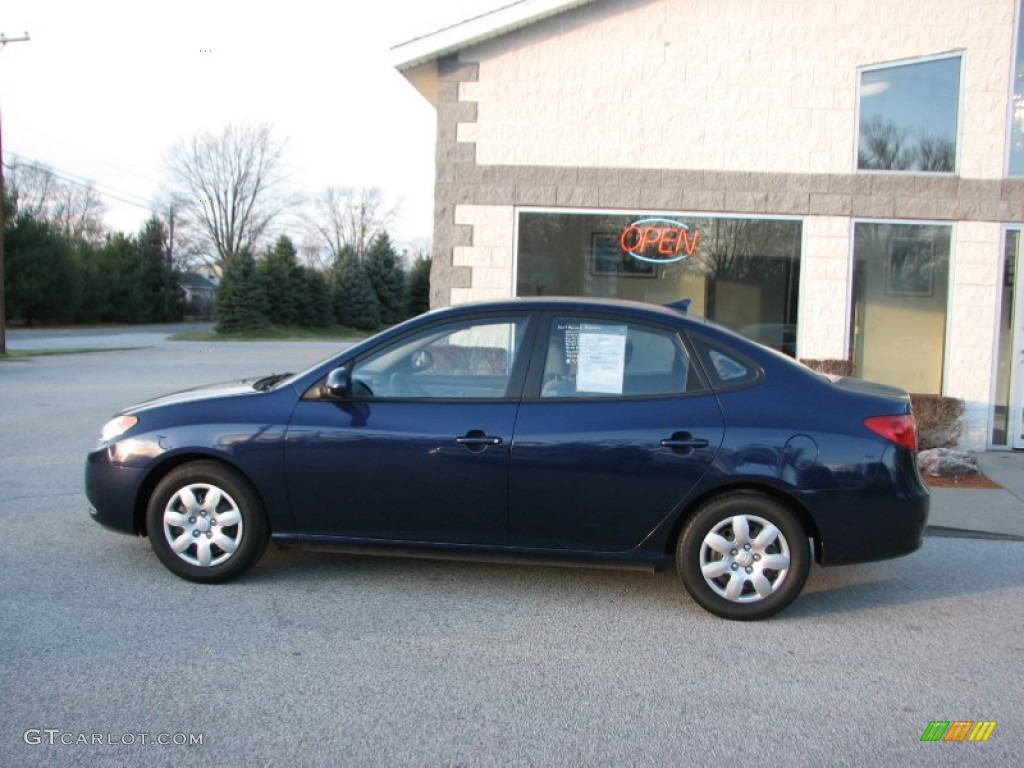 2009 Elantra SE Sedan - Regatta Blue / Gray photo #8