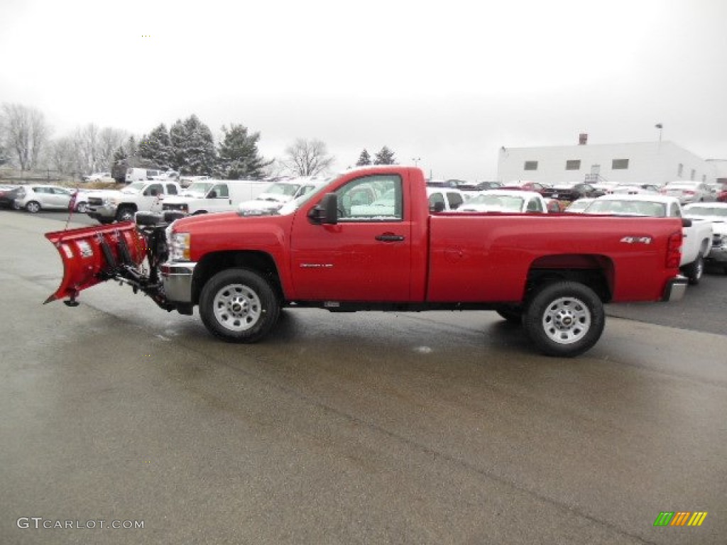 2013 Silverado 3500HD WT Regular Cab 4x4 Plow Truck - Victory Red / Dark Titanium photo #1