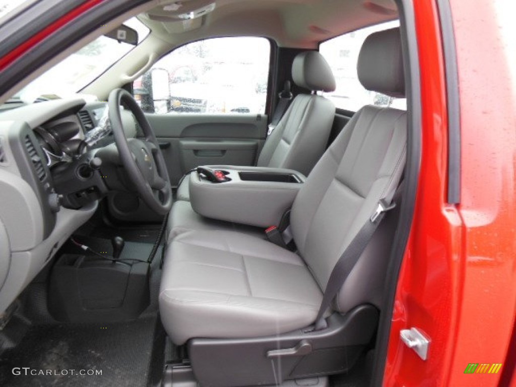 Dark Titanium Interior 2013 Chevrolet Silverado 3500HD WT Regular Cab 4x4 Plow Truck Photo #73999992