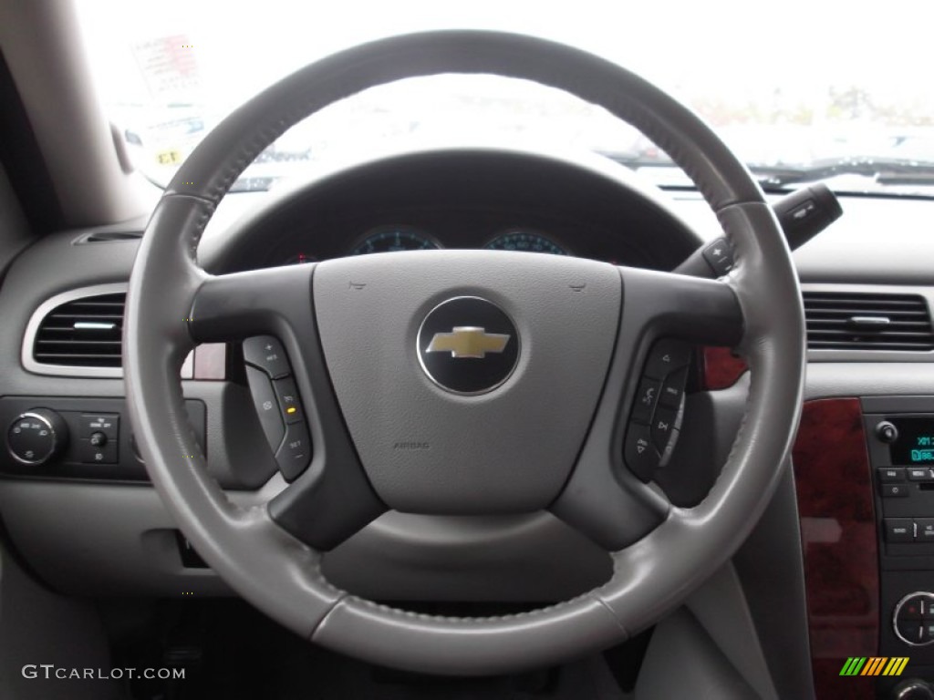 2011 Chevrolet Silverado 2500HD LTZ Crew Cab 4x4 Light Titanium/Dark Titanium Steering Wheel Photo #74001585