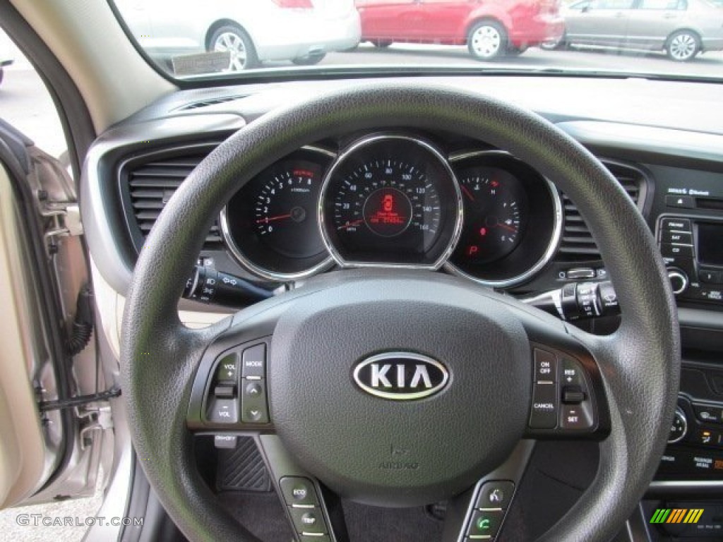 2011 Kia Optima LX Gray Steering Wheel Photo #74004403