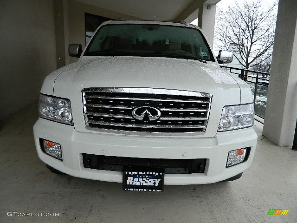 2010 QX 56 4WD - Tuscan White Pearl / Wheat photo #1