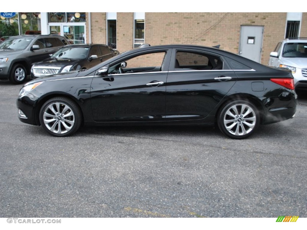 2011 Sonata Limited 2.0T - Midnight Black / Gray photo #3
