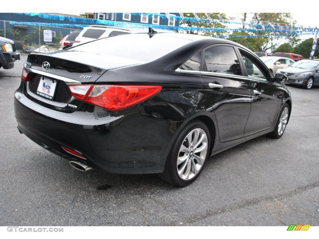 2011 Sonata Limited 2.0T - Midnight Black / Gray photo #6