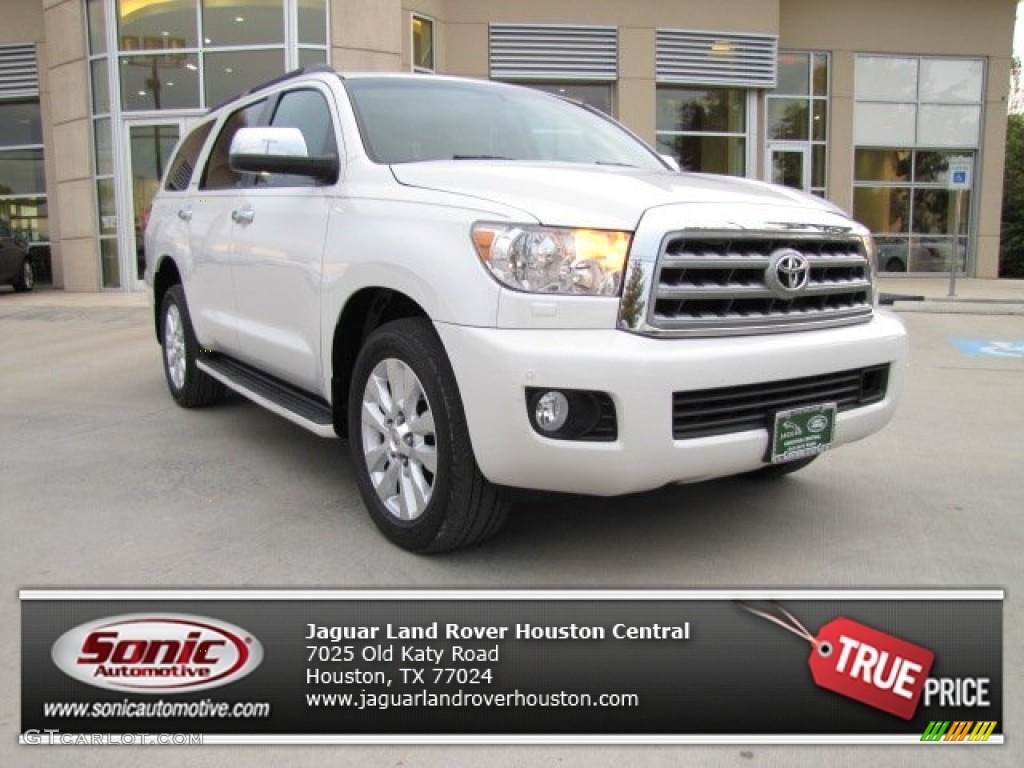 2008 Sequoia Platinum 4WD - Arctic Frost Pearl / Sand Beige photo #1