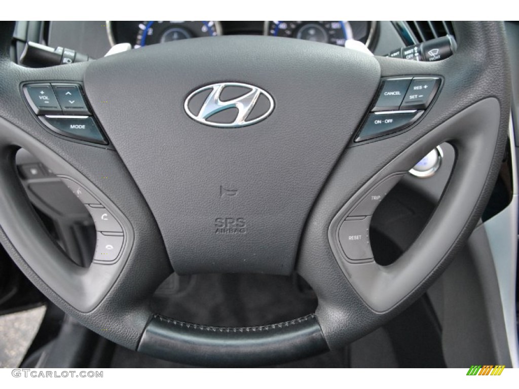 2011 Sonata Limited 2.0T - Midnight Black / Gray photo #12