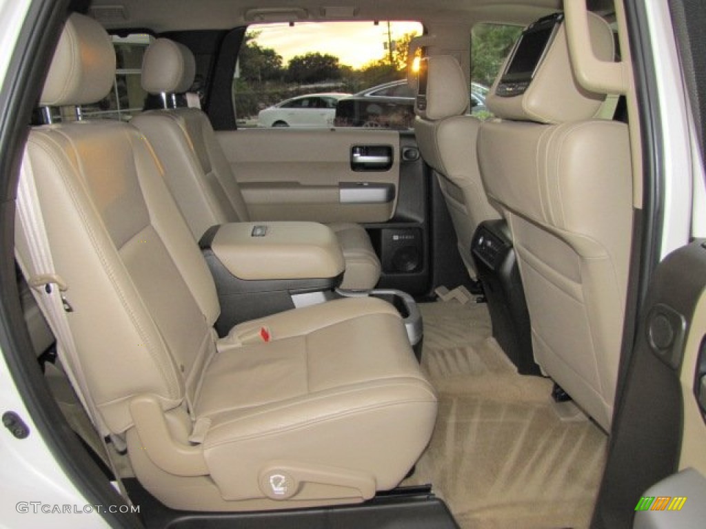 2008 Sequoia Platinum 4WD - Arctic Frost Pearl / Sand Beige photo #24