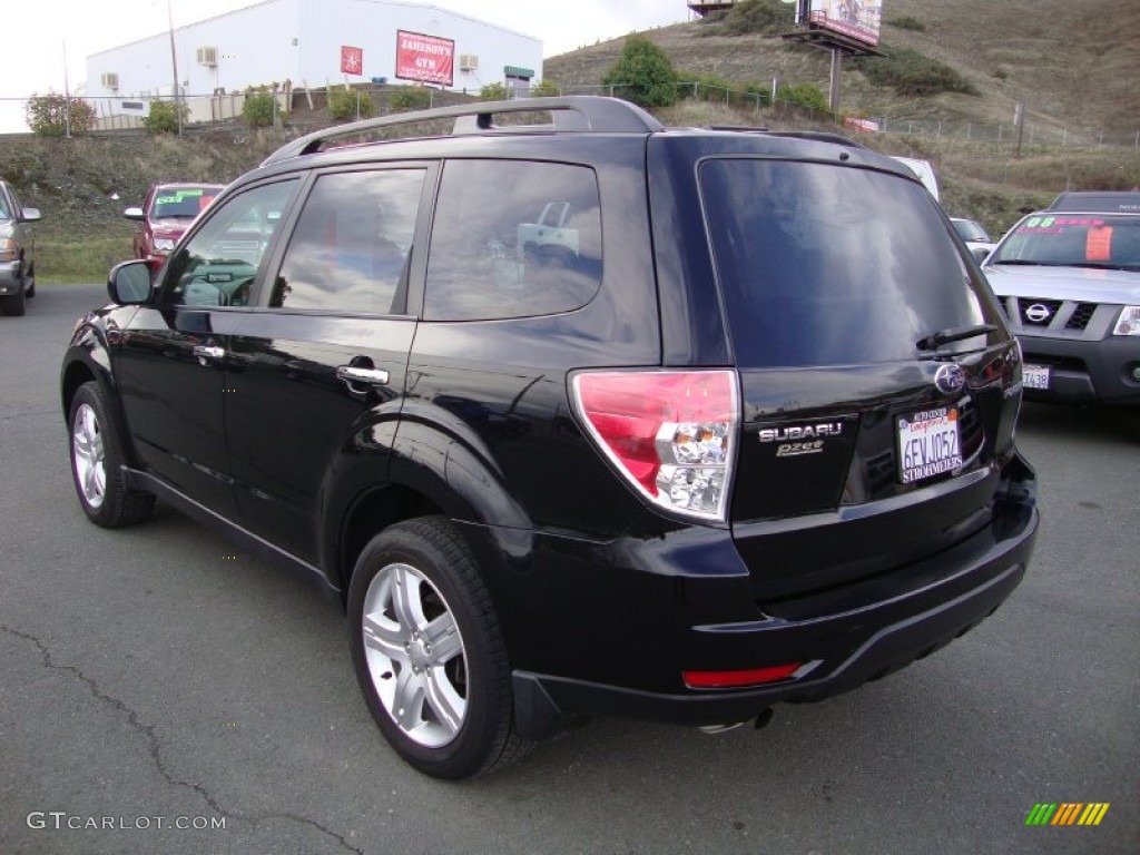 2009 Forester 2.5 X Premium - Obsidian Black Pearl / Black photo #5