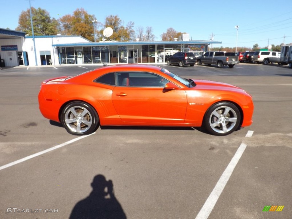 Inferno Orange Metallic 2010 Chevrolet Camaro SS/RS Coupe Exterior Photo #74007415