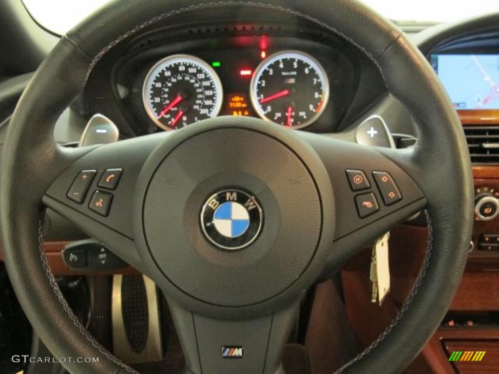 2010 BMW M6 Convertible Portland Brown Steering Wheel Photo #74011470