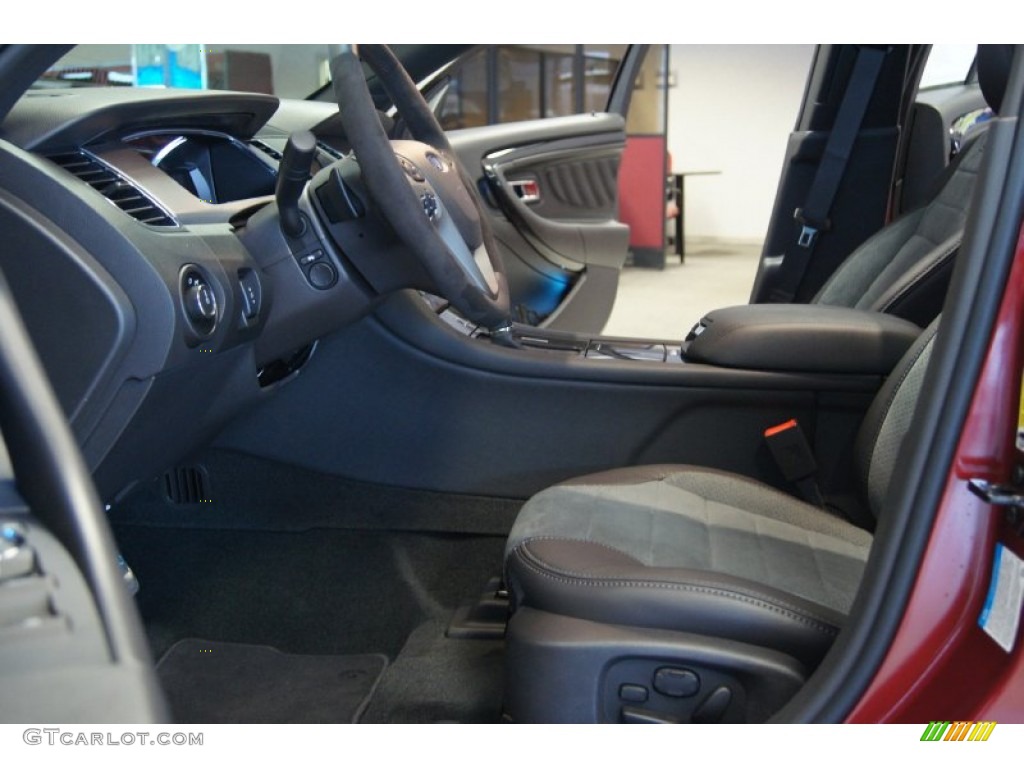 2013 Taurus SHO AWD - Ruby Red Metallic / SHO Charcoal Black/Mayan Gray Miko Suede photo #10