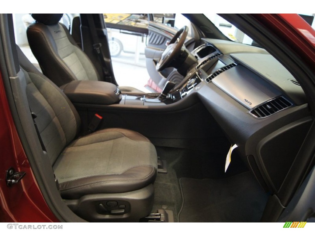 2013 Taurus SHO AWD - Ruby Red Metallic / SHO Charcoal Black/Mayan Gray Miko Suede photo #15