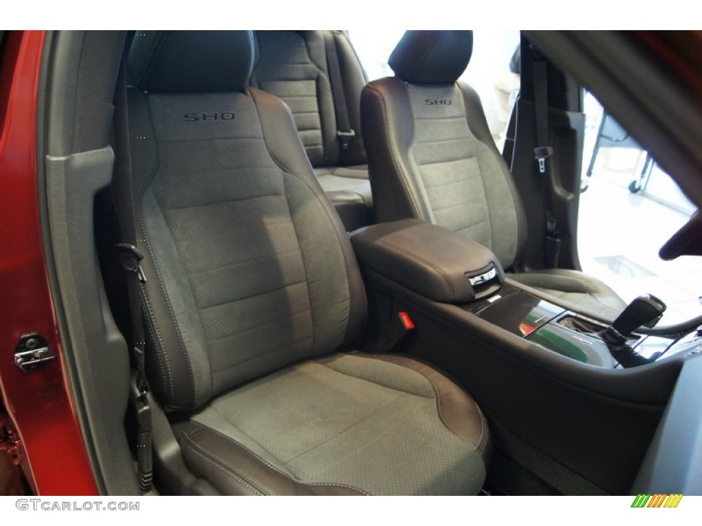 2013 Taurus SHO AWD - Ruby Red Metallic / SHO Charcoal Black/Mayan Gray Miko Suede photo #18