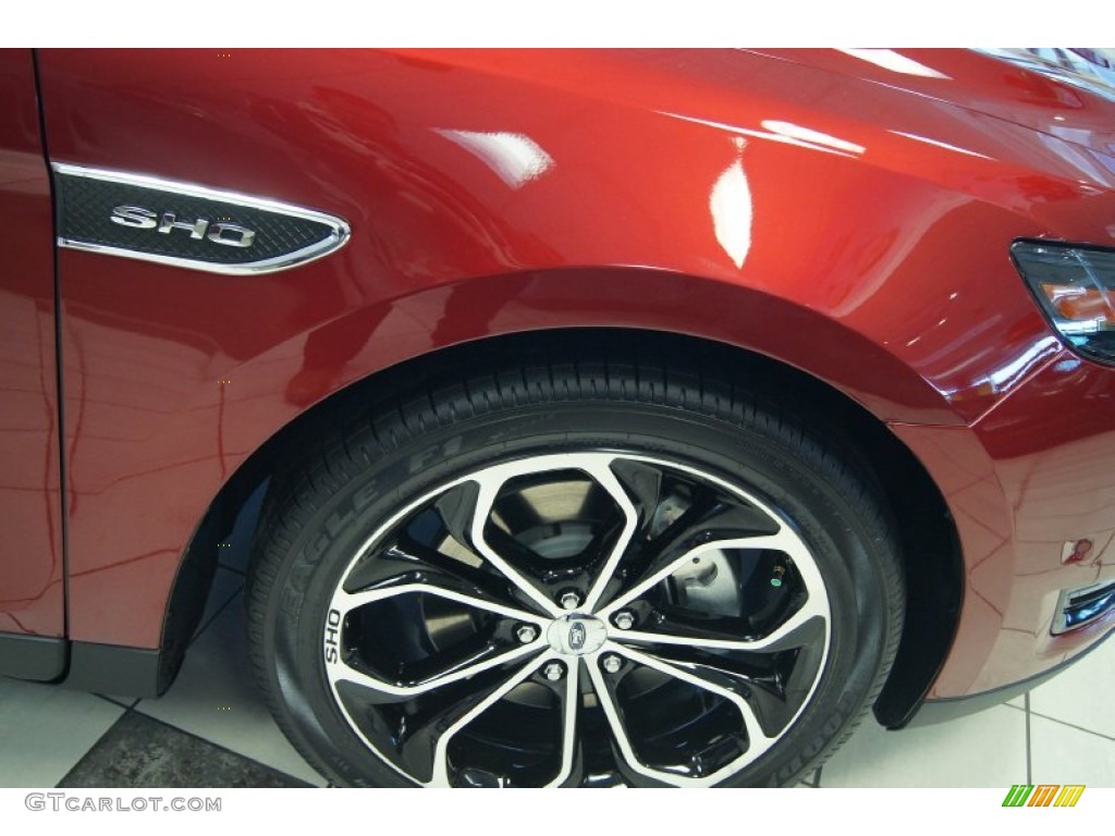 2013 Taurus SHO AWD - Ruby Red Metallic / SHO Charcoal Black/Mayan Gray Miko Suede photo #20