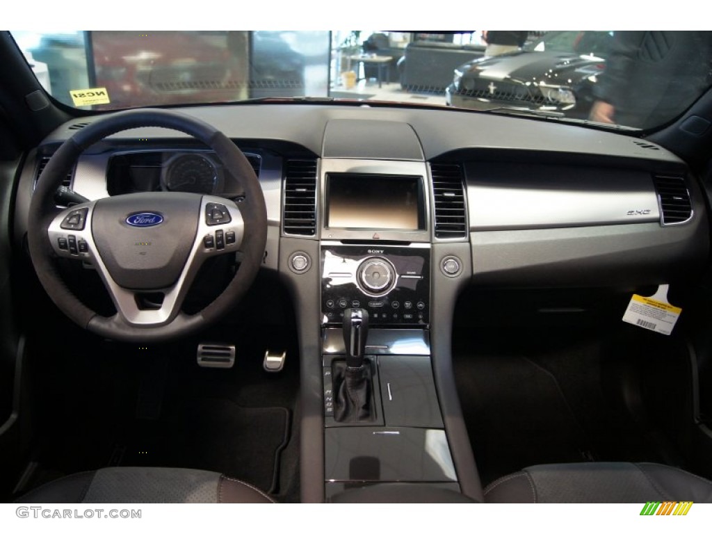 2013 Ford Taurus SHO AWD SHO Charcoal Black/Mayan Gray Miko Suede Dashboard Photo #74012970