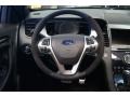 SHO Charcoal Black/Mayan Gray Miko Suede 2013 Ford Taurus SHO AWD Steering Wheel