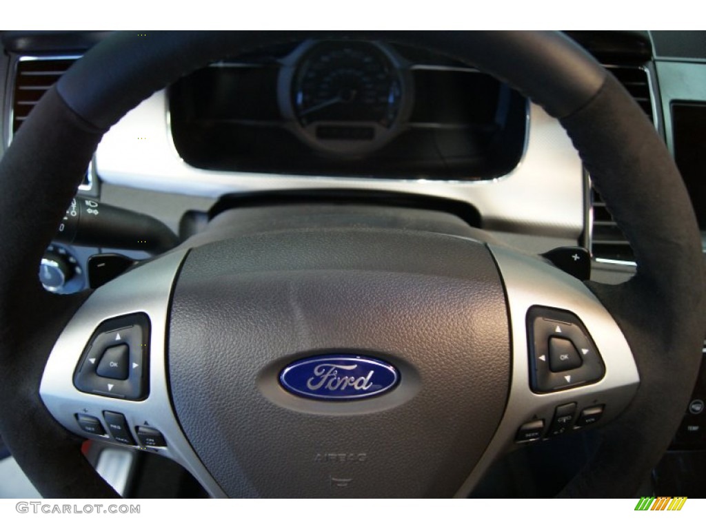 2013 Taurus SHO AWD - Ruby Red Metallic / SHO Charcoal Black/Mayan Gray Miko Suede photo #32