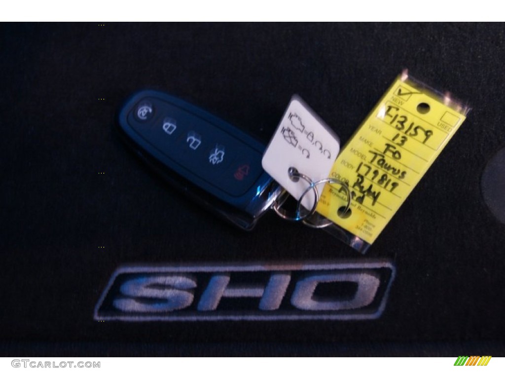 2013 Taurus SHO AWD - Ruby Red Metallic / SHO Charcoal Black/Mayan Gray Miko Suede photo #50