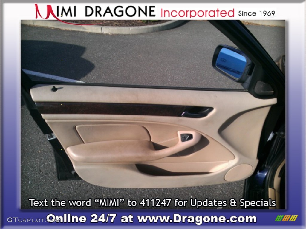 2002 3 Series 325xi Sedan - Orient Blue Metallic / Sand photo #13