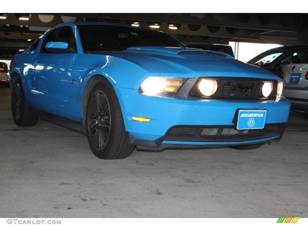 2010 Mustang GT Premium Coupe - Grabber Blue / Charcoal Black photo #1