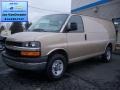 2013 Sandstone Metallic Chevrolet Express 2500 Cargo Van  photo #1