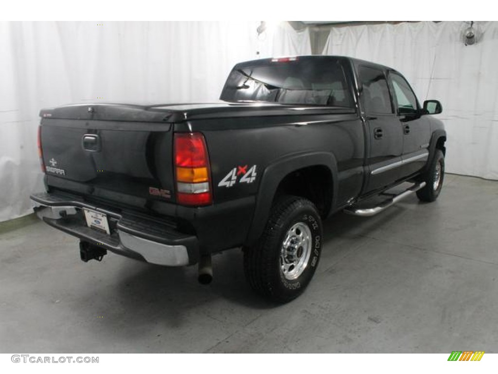 2003 Sierra 2500HD SLT Crew Cab 4x4 - Onyx Black / Dark Pewter photo #6