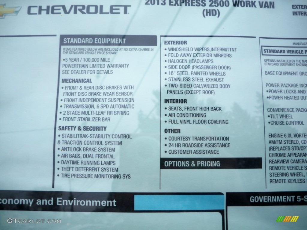 2013 Express 2500 Cargo Van - Sandstone Metallic / Neutral photo #27