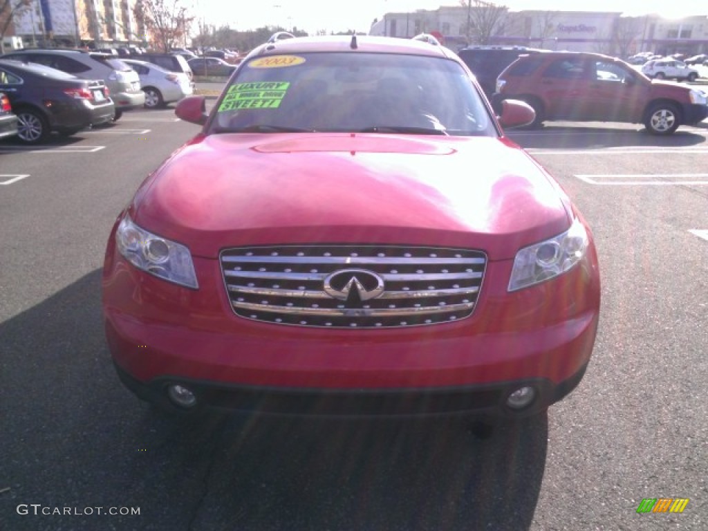 2003 FX 45 AWD - Laser Red / Graphite Black photo #2