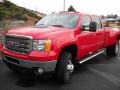 2013 Fire Red GMC Sierra 3500HD SLT Crew Cab 4x4 Dually  photo #1