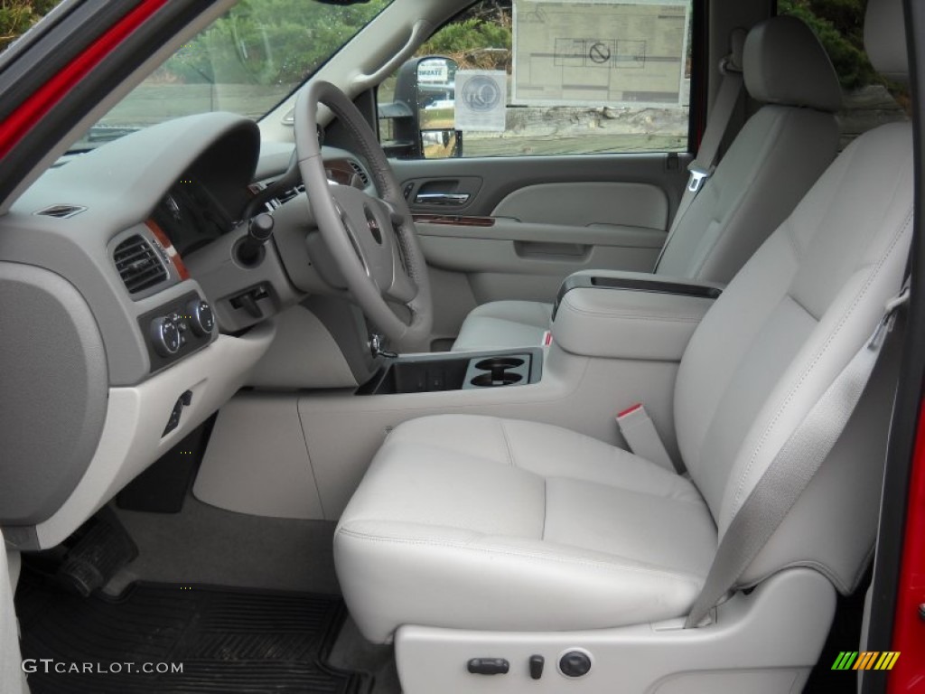 Light Titanium Interior 2013 GMC Sierra 3500HD SLT Crew Cab 4x4 Dually Photo #74017113