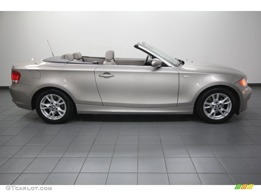 2009 1 Series 128i Convertible - Cashmere Silver Metallic / Taupe photo #7