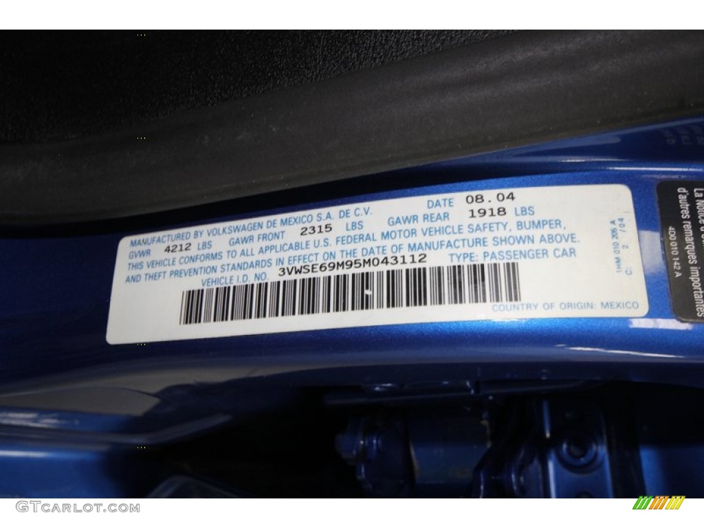 2005 Jetta GLI Sedan - Blue Lagoon Metallic / Black photo #9