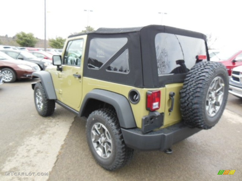 2013 Wrangler Rubicon 4x4 - Commando Green / Black photo #8