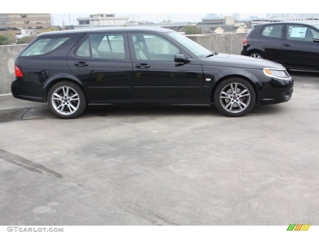 Black 2007 Saab 9-5 2.3T SportCombi Wagon Exterior Photo #74021562