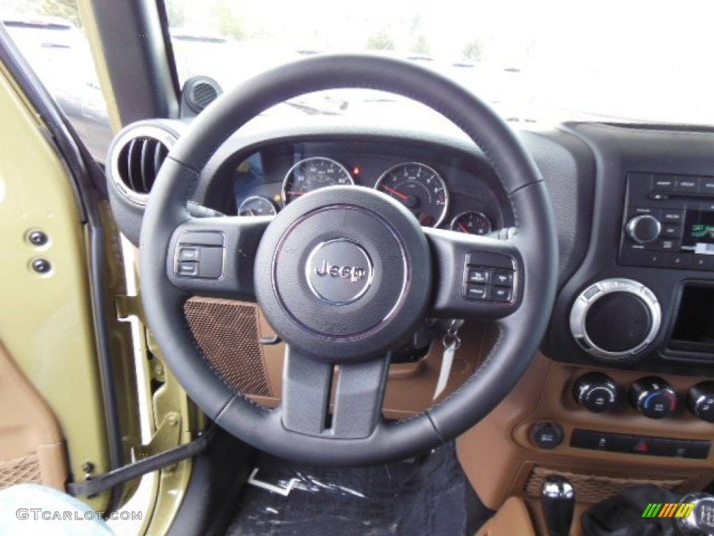 2013 Wrangler Rubicon 4x4 - Commando Green / Black photo #18