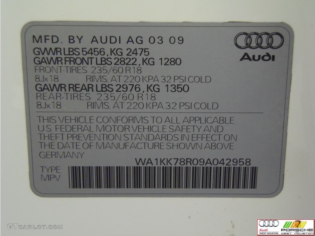 2009 Q5 3.2 Premium quattro - Ibis White / Cardamom Beige photo #33
