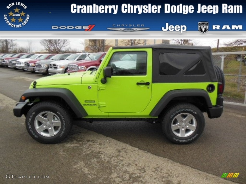 2013 Wrangler Sport 4x4 - Gecko Green / Black photo #1