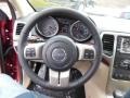 Black/Light Frost Beige 2013 Jeep Grand Cherokee Limited 4x4 Steering Wheel
