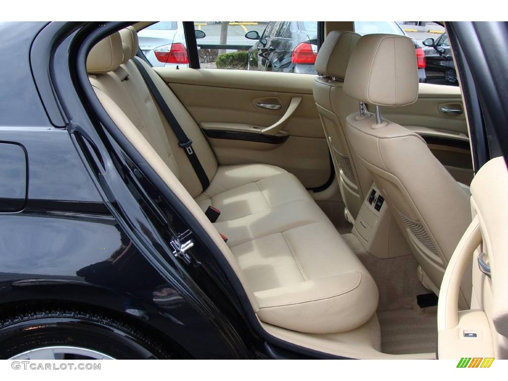 2007 3 Series 328xi Sedan - Jet Black / Beige photo #9