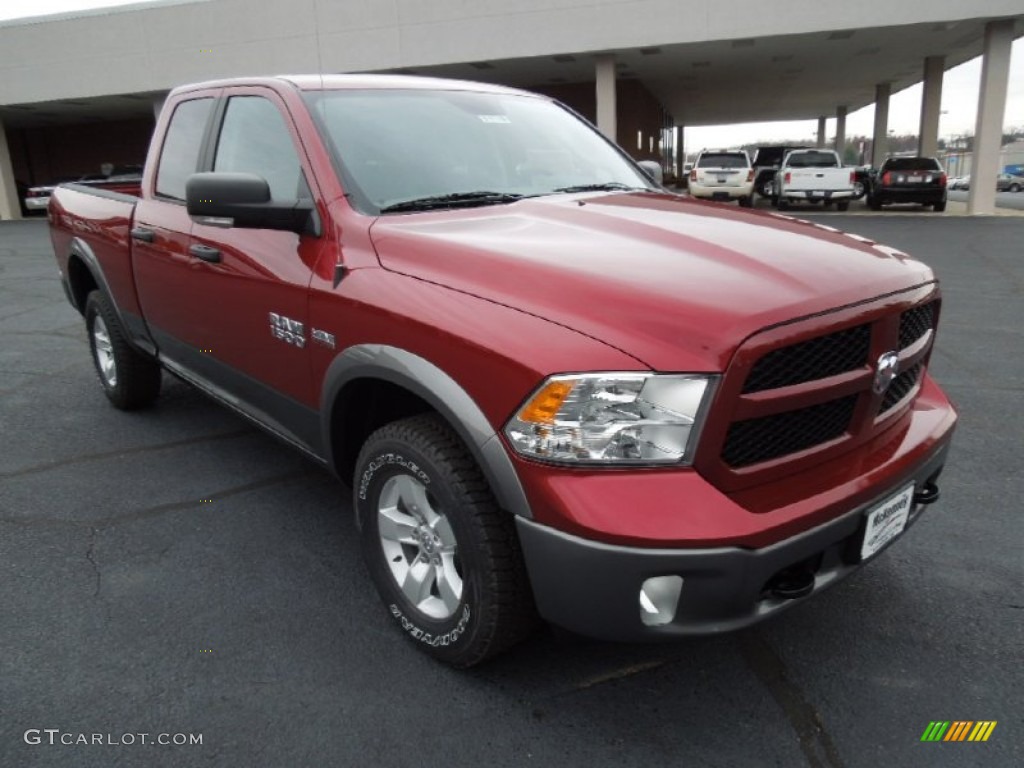 2013 1500 Big Horn Quad Cab 4x4 - Deep Cherry Red Pearl / Black/Diesel Gray photo #1