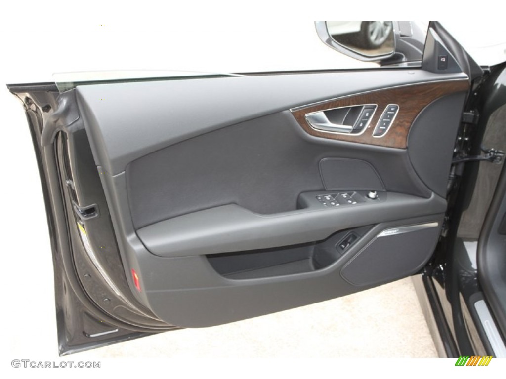 2013 Audi A7 3.0T quattro Prestige Black Door Panel Photo #74025009